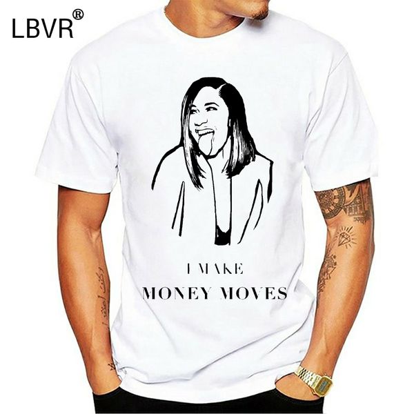 

distro quality- 555cardi b i make money moves t shirt print dtg