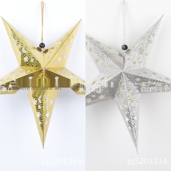 

products laser paper three-dimensional five-pointed festival ceiling yiwu decorative products laser star paper three-dimensional five-point