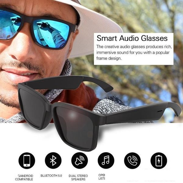 

smart audio bluetooth sunglasses bt5.0 support phone call music sunglasses wireless bluetooth earphone headphones control open ear