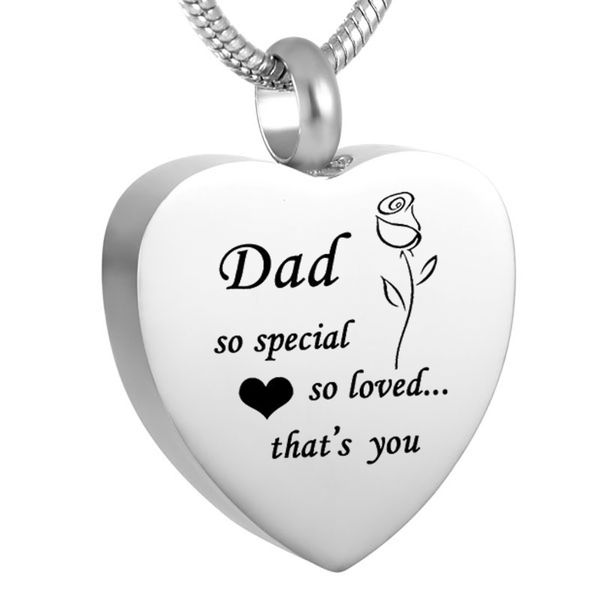 

lkj1109 in stock "so special so loved ... that's you" holder for loss of love memorial urn necklace, Silver