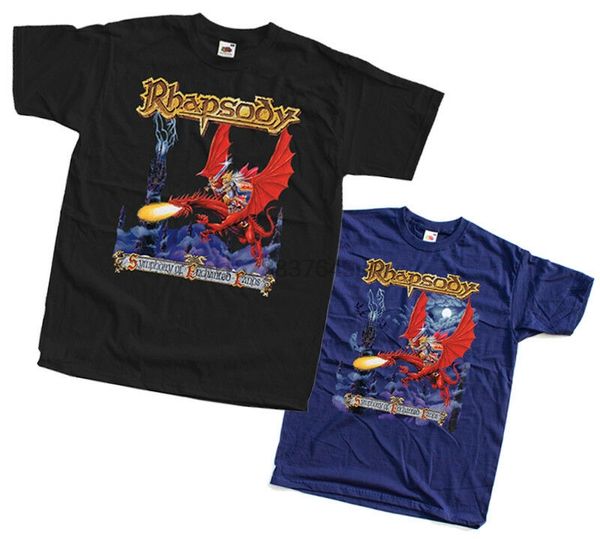 

rhapsody symphony of enchanted lands t shirt 100 cotton black navy sizes s 5xl