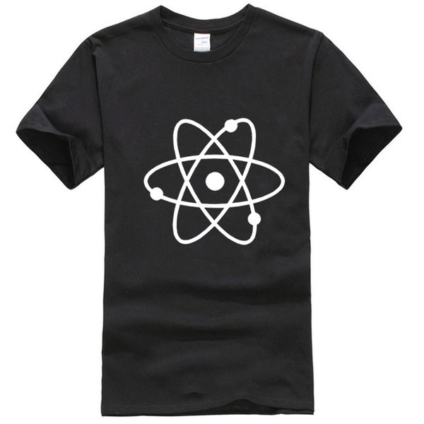 

cool science atom t shirt man short sleeve round neck loose fit cotton t-shirt geek nerd harajuku casual tshirt men clothing tee