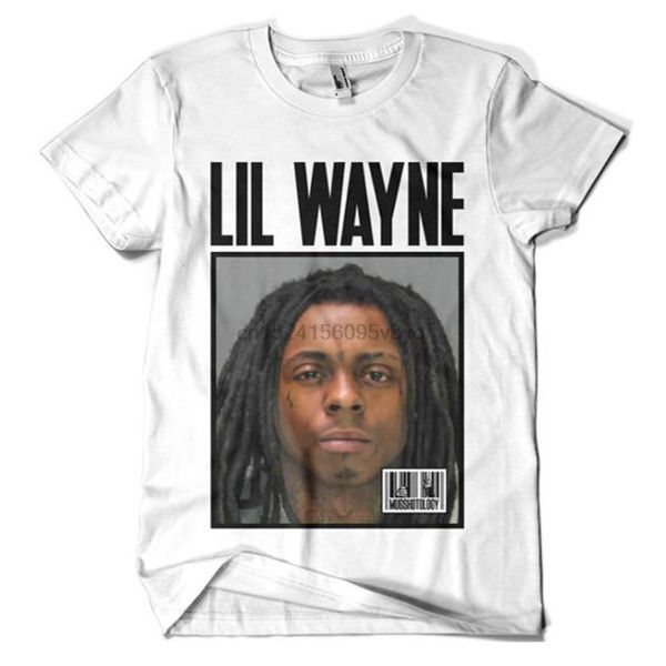 

lil wayne mugshot мужская белая с коротким рукавом футболки шею хлопка graphic top