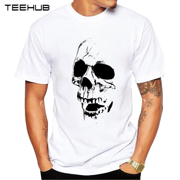 

teehub men's new fashion skull silhouette design short sleeve t-shirt cool printed hipster tee shirts