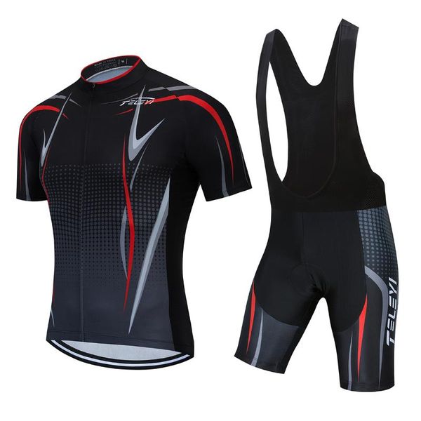 

men's 2020 mountain bike clothing sets cycling clothes kits bicycle uniform dress outfit mtb jersey wear riding triathlon suit, Black;blue