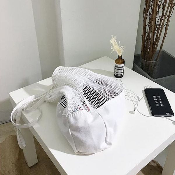 

2020 новый шаблон женская сумка mesh выдалбливают sandy beach пакет большой емкости shoping одно плечо сумка