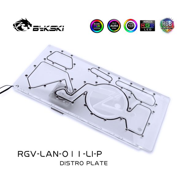 

bykski waterway board for lian li o11 case cpu/gpu liquid cooling cooler reservoir water tank, rgv-lan-o11-li-p