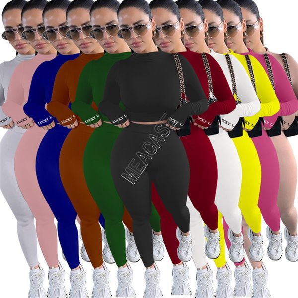 

женщины tracksuit мода solid color sexy длинным рукавом рубашки узкие топы брюки леггинсы два кусочка эпикировка запуск спортивный костюм s, White