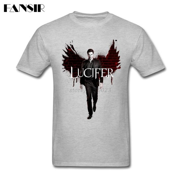 

xs-3xl tv show люцифер топ проектирование рубашки мужчины мальчик с коротким рукавом хлопок мужчины пользовательские tshirts семьи топы tee