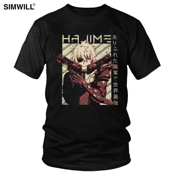 

fashion from commonplace to world's strongest arifureta t-shirt men short sleeve cotton t shirt cool japanese manga fan tee