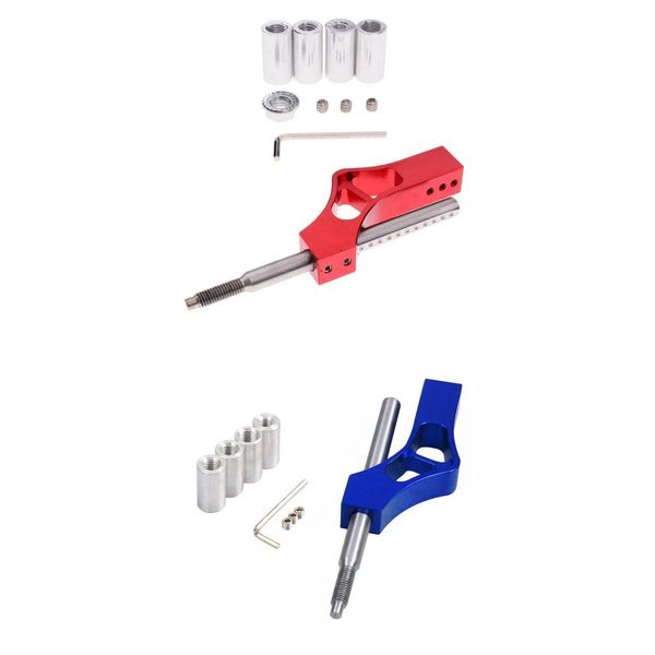 

2pieces car manual gear quick shifter extended lever 193mm blue+red