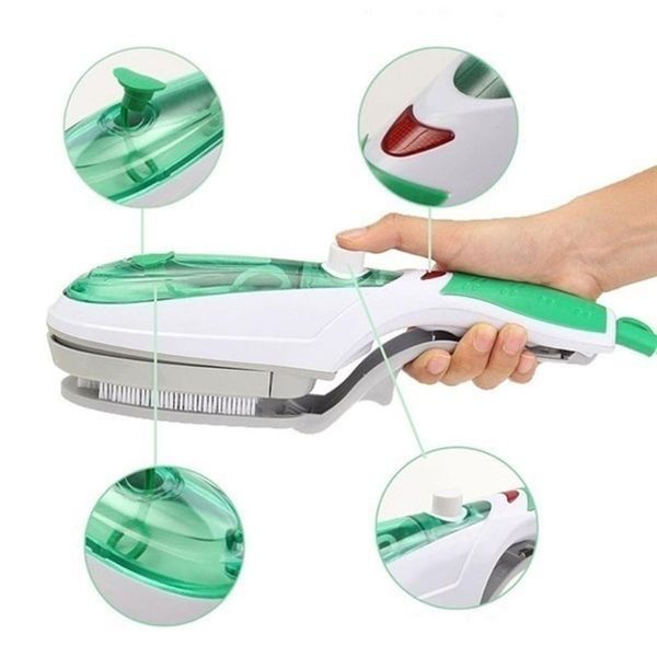 

portable travel handheld fabric laundry clothes wrinkle brush steamer electric ironing steam cleaner brush