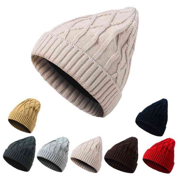 

winter knitted beanie solid color women warm hat casual wild lady skullies beanies hip hop cap, Blue;gray