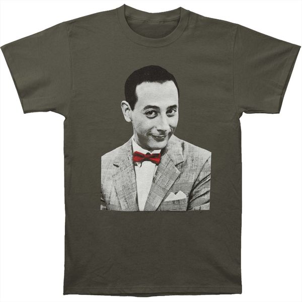 

2019 смешных тенниски людей новизны тенниска pee wee herman red bow tie футболка