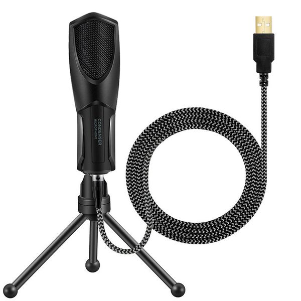 

professional condenser microphone with stand for computer phone pc skype karaoke mic commute
