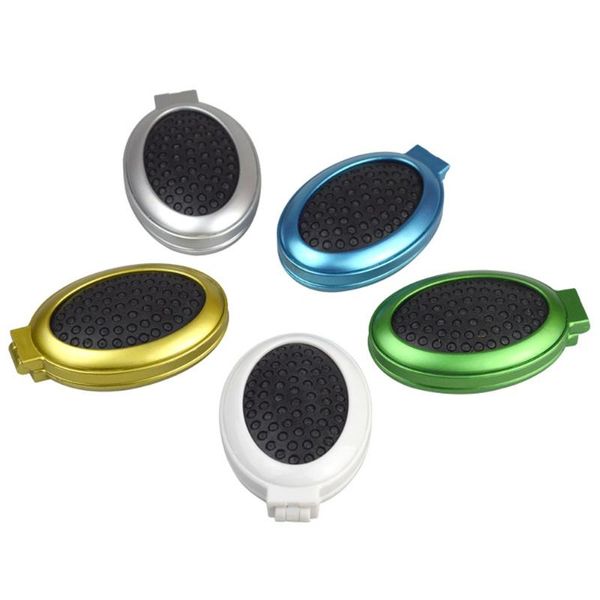 

hair brushes ellipse colorful haircomb hairbrush with mirror portable folding massage brush girls favorite, Silver