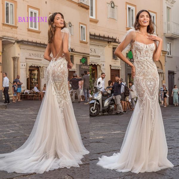 

robe de mariee new arrival simlple wedding dresses 2020 mermaid embroidery appliques wedding gowns vestidos de noiva, Blue;red
