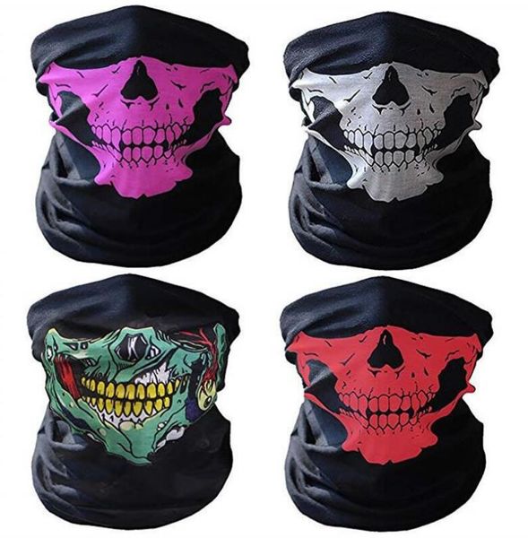 Skull Magic Turbante Bandane Teschio Maschere per il viso Scheletro Sport all'aria aperta Fantasma Collo Sciarpe Fascia Ciclismo Moto Wrap HOTSELL1