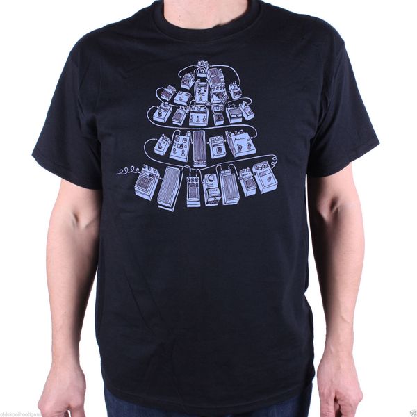 

old skool hooligans guitar effects pedals t shirt designer t for guitarists hip hop tee shirt,wholesale tees,2019 tees
