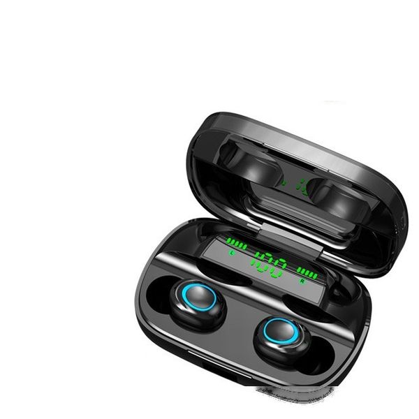 

s11 3500mah led bluetooth wireless headphones earphones earbuds tws touch control sport noise cancel 30pcs/lot