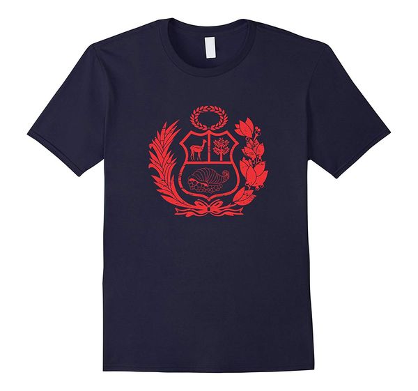 

2019 fashion men t shirt peru t shirt escudo peruvian coat of arms men women kids