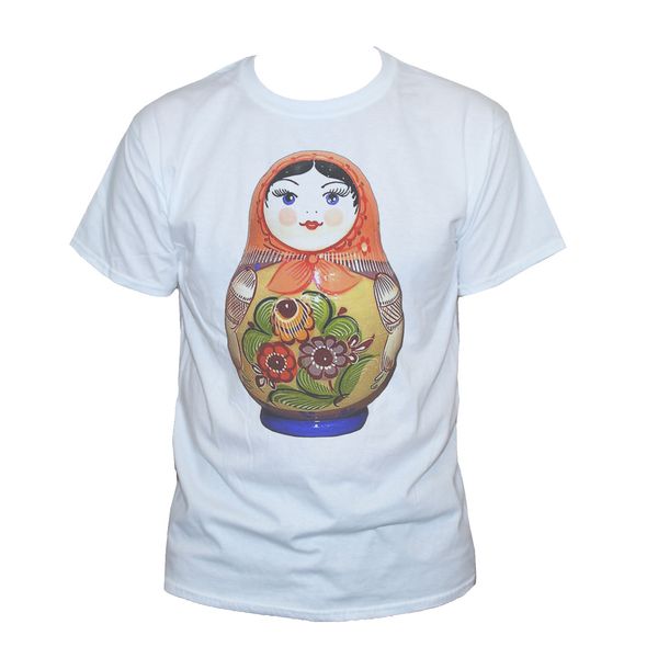 

fashion design russian doll t shirt cute gift printed graphic retro tee mens/womens s m l xl 2x print round neck