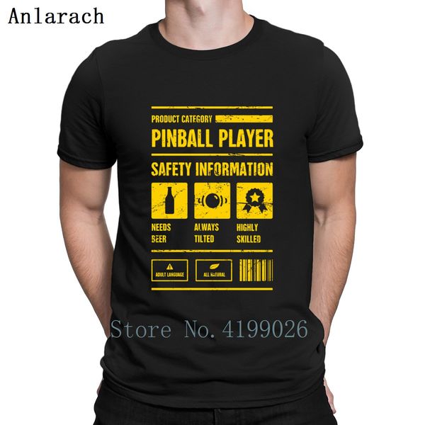 

pinball player safety information t shirt unique gift new fashion tee shirt leisure spring s-xxxxxl customized shirt