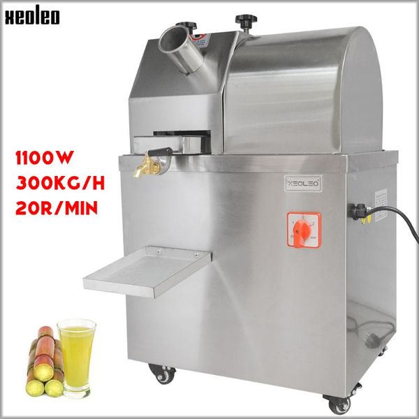 

xeoleo sugar cane juicer commercial sugar cane press machine juicing maker 300kg/h stainless steel juice machine 220v