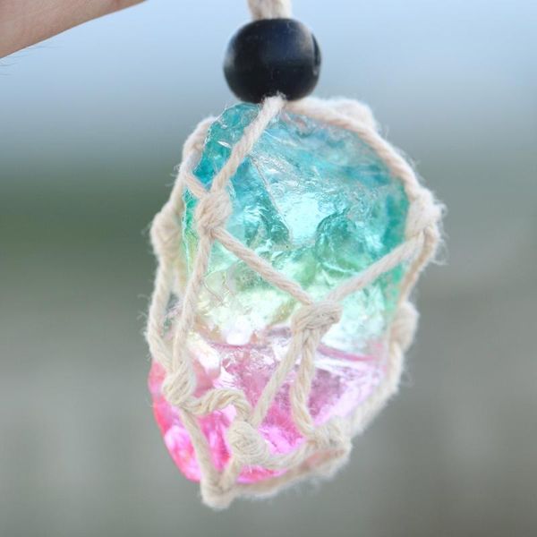 

irregular handmade wrap stone necklace healing natural stone necklace hippie style jewelry b061 25*25mm, Silver