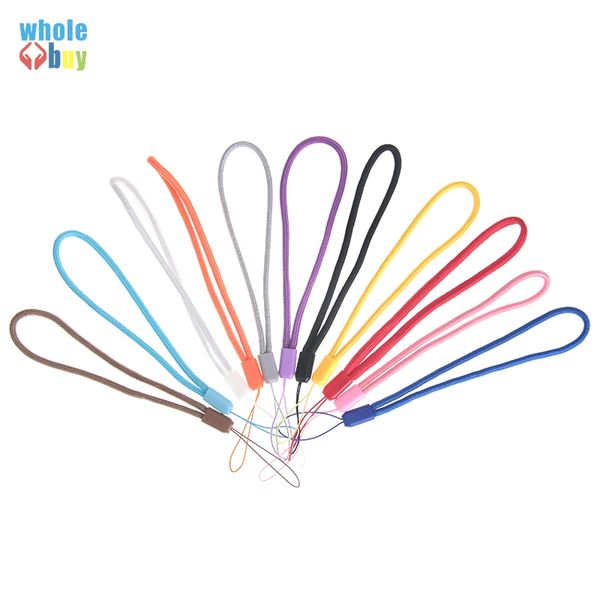 

round nylon wrist hand cell phone mobile chain straps keychain charm cords diy hang rope lariat lanyard for keys camera mp3 mp4 3000pcs/lot