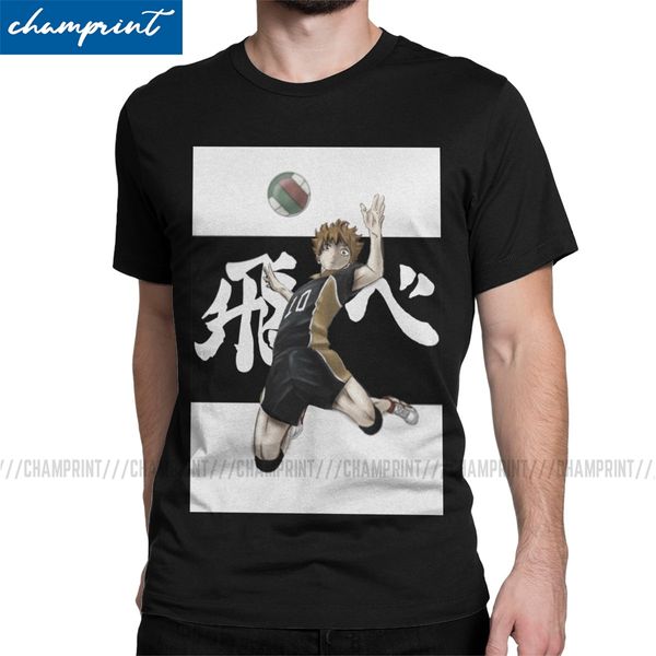 

haikyuu hinata anime men t shirt bokuto volleyball manga humorous tees short sleeve crew neck t-shirt cotton 6xl