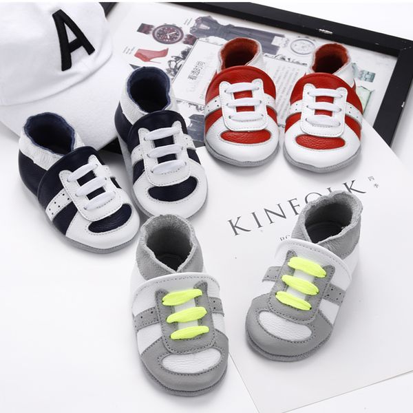 

simfamily]newborn boys girls soft genuine leather antislip baby shoes first walkers baby moccasins 0-24months