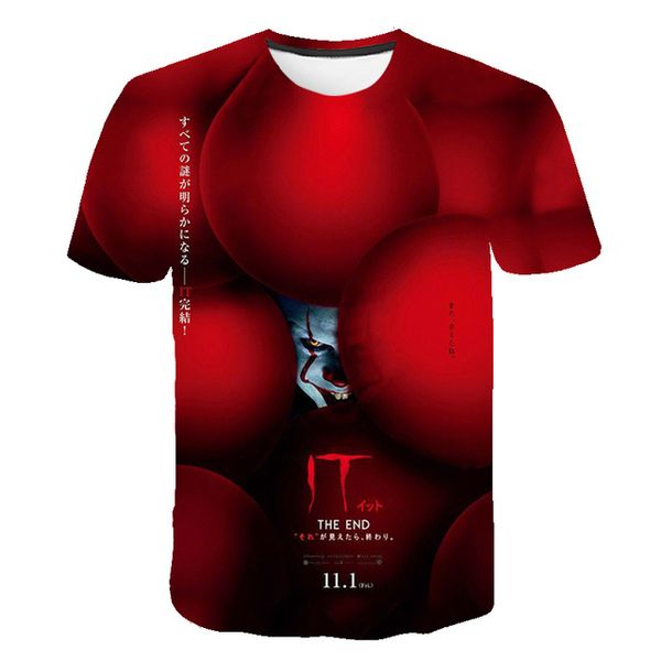 

mens horror clown o collar cosplay for man 3d print shirts kawaii plus size oversized men clothing