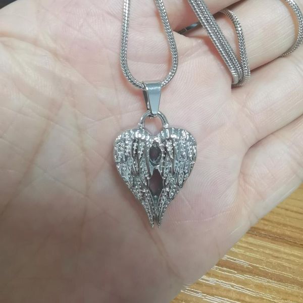 

x086 double holes on the back side hold loved one's ashes stainless steel cremation jewelry pendant for human/ animal, Silver
