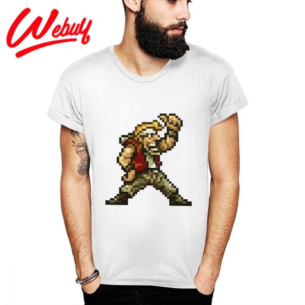 

горячая продажа metal slug игры 8 бит 100% мягкий хлопок футболка уникальный заказ crewneck la camiseta