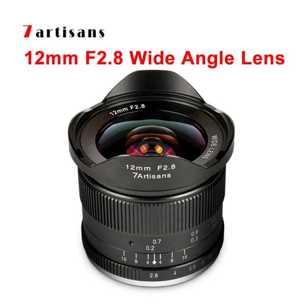 

7artisans 12mm f2.8 ultra wide angle lens manual focus prime fixed lentes for e-mount aps-c mirrorless cameras a6500 a6300 a7