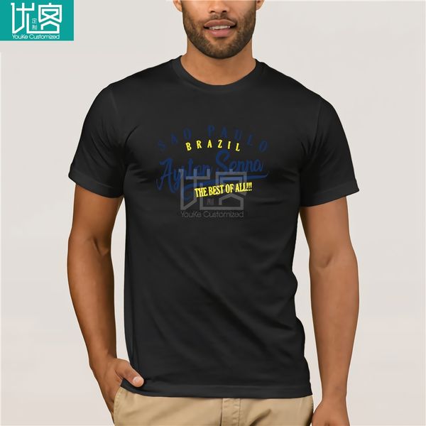 

2019 fashion summer men t-shirt new tshirt ayrton senna t-shirt born in brasil grey cotton casual cool tee