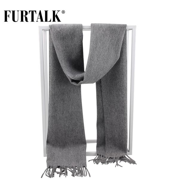 

scarves furtalk 100% lamb wool plaid male scarf men winter autumn for, Blue;gray