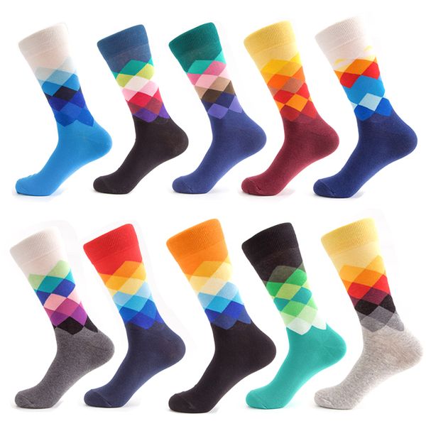 

fashion socks for men winter warm crew socks breathable high-quality compression breathable cotton business sock meias, Black