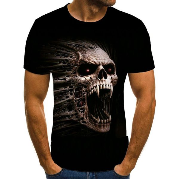 

new for 2020 clothing skull print t-shirt t-shirt breathable 3d print shirts hentai funny graphic men clothing