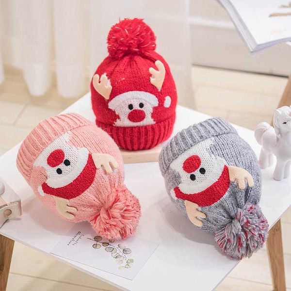 

winter baby hats caps newborn baby knitted kids 1-3 years old winter boys and girls cap christmas, Yellow