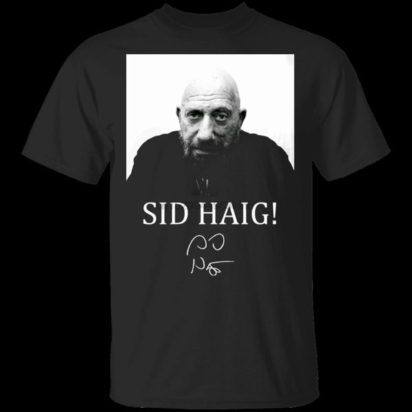 

sid haig 1939 signature t shirt captain spaulding r i p shirt black men