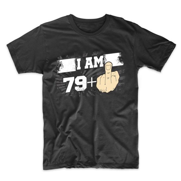 

80th birthday shirt for men - i am 79 plus middle finger 80 years old t-shirt cool casual pride t shirt men fashion