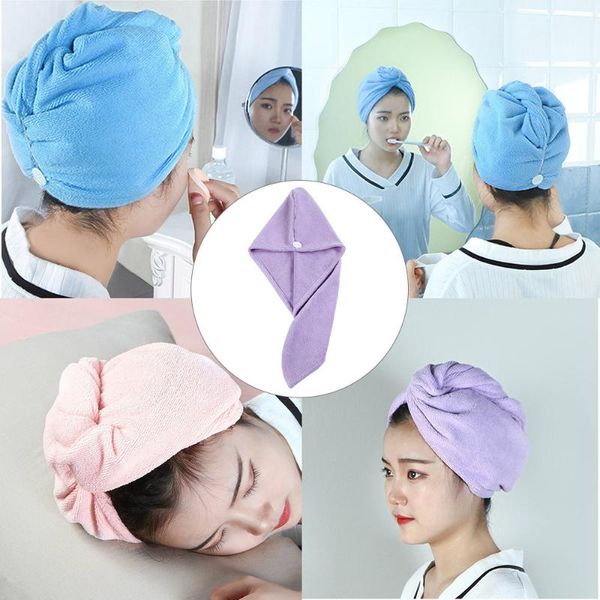 

shower bath cap hat for baths and saunas coral elastic band cap spa hair protective quick drying towel baotou shower