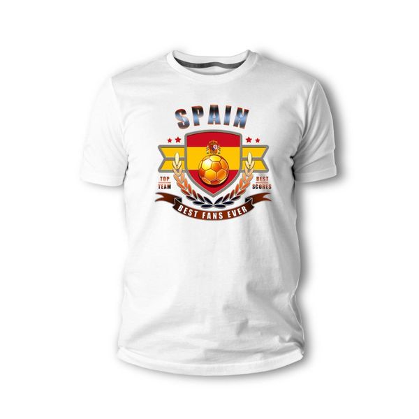 

new summer fashion t-shirt spain men's footballer legend soccers fubball herren flagge 2019 cotton tee shirt