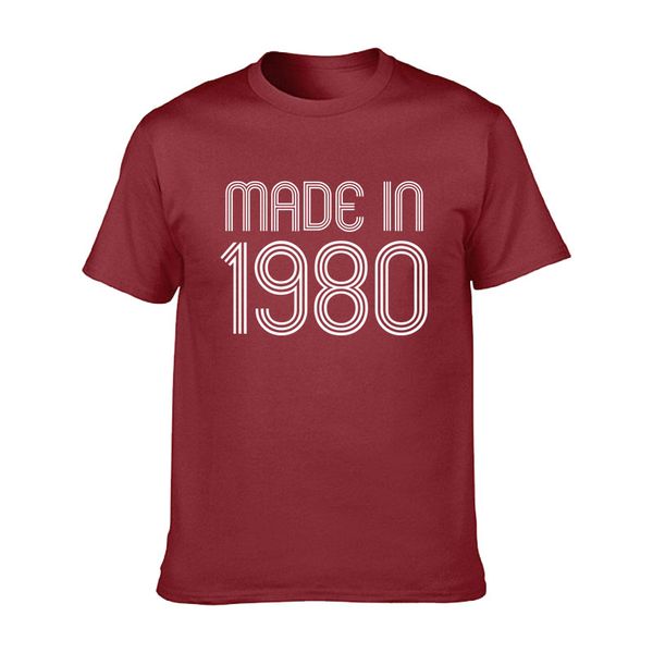 

made in 1980 funny summer new t-shirt mens short sleeves hip hop printed t shirts plus size tees streetwear