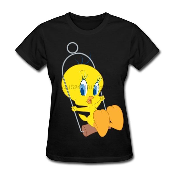 

women's tweety birds t-shirt short sleeve cool tee blue xl (2