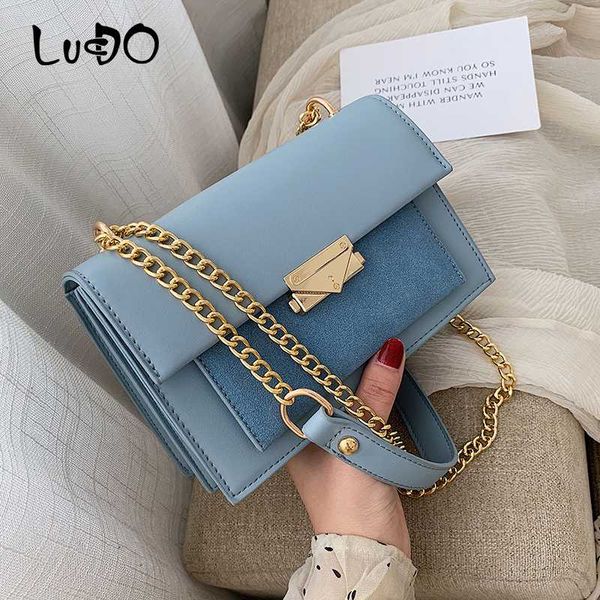 

lucdo matte chain crossbody bags for women 2020 fashion casual ladies messenger shoulder bag handbags and purses
