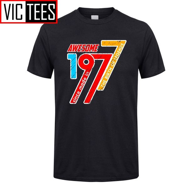 

men t shirts guys legends queens vintage retro vintage made in 1977 40th t-shirt male tee designs birthday gift