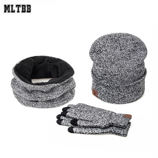 

hats, scarves & gloves sets mltbb 3 pieces winter hat scarf and set women men ski beanie solid color ring, Blue;gray
